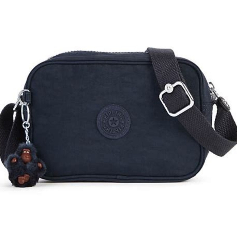 Kipling Dee II Navy Crossbody Bag with BagCharm –Excellent Condition